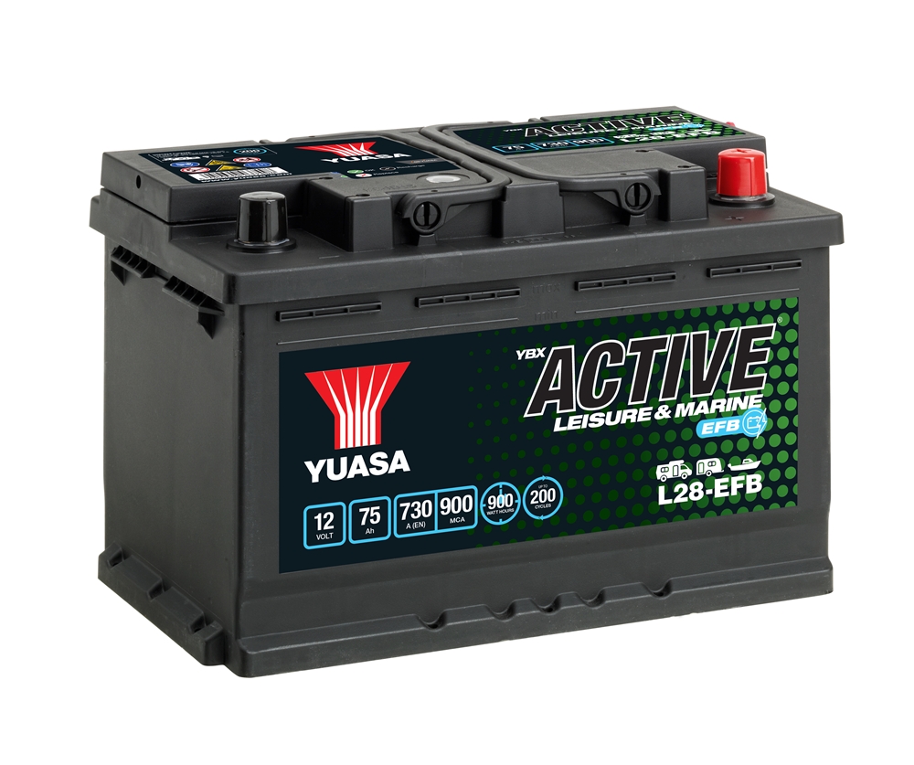 Yuasa L28-EFB Batterie 12V 75 AH
