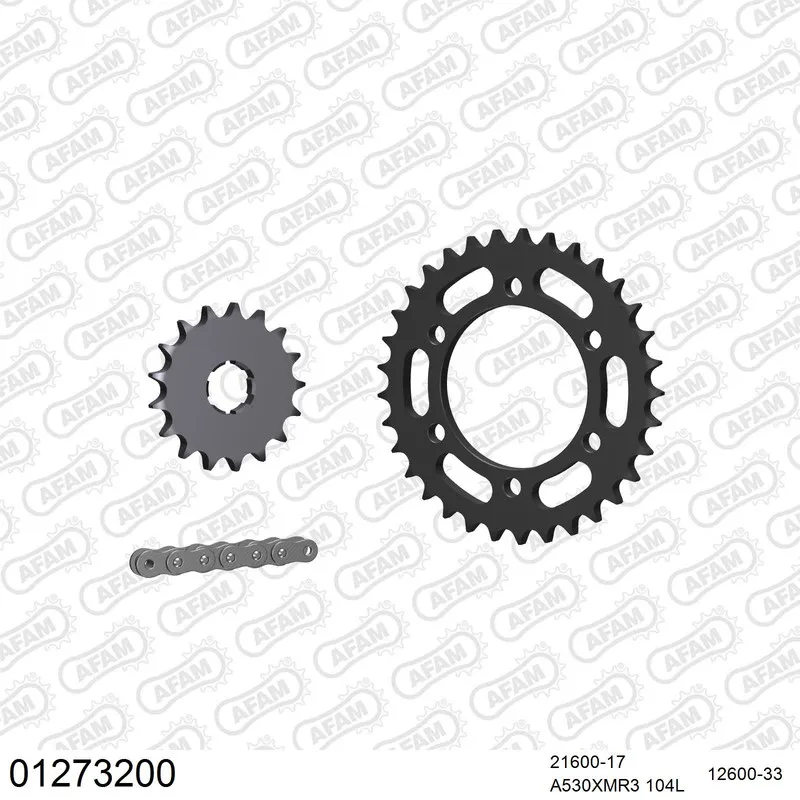 01273200 AFAM Kettensatz Stahl 530 XMR3 17x33 - Yamaha XS 650 1975-81 - 01273200