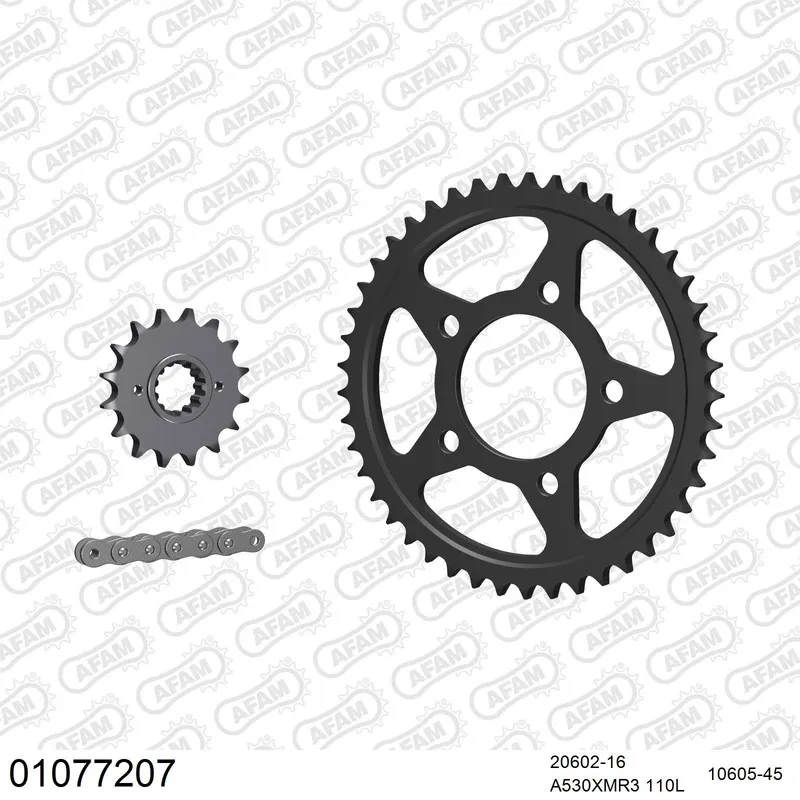 AFAM Kettensatz Stahl 530 XMR3 16x45 - Honda VFR 750 F 1986-87 - 01077207