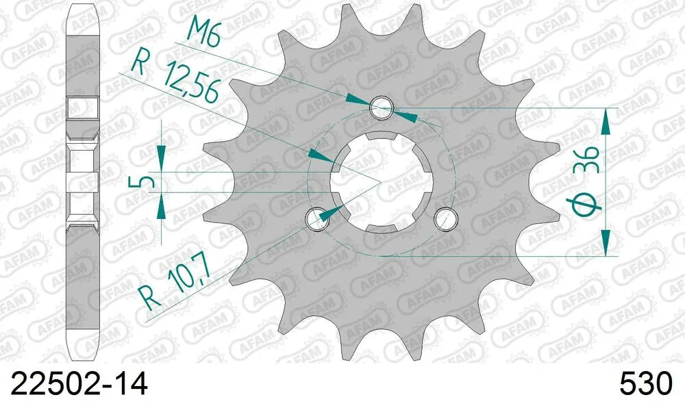 AFAM Kettensatz Stahl 530 XMR3 14x42 - Suzuki GT 380 1972-77 - 01439300