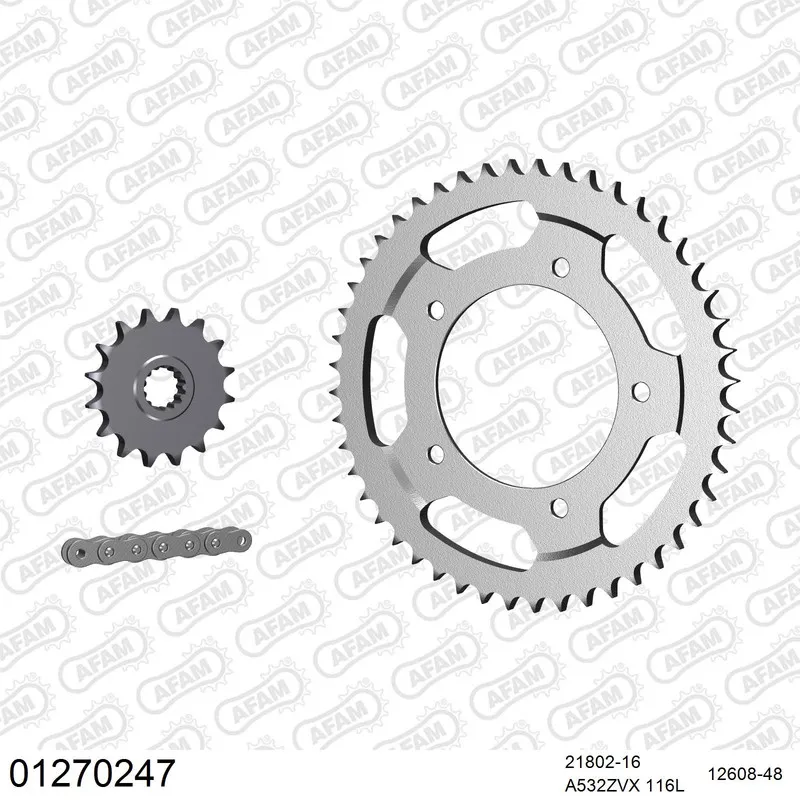 AFAM Kettensatz Stahl 532 ZVX 16x48 - Yamaha YZF-R 6 1999-02 - 01270247