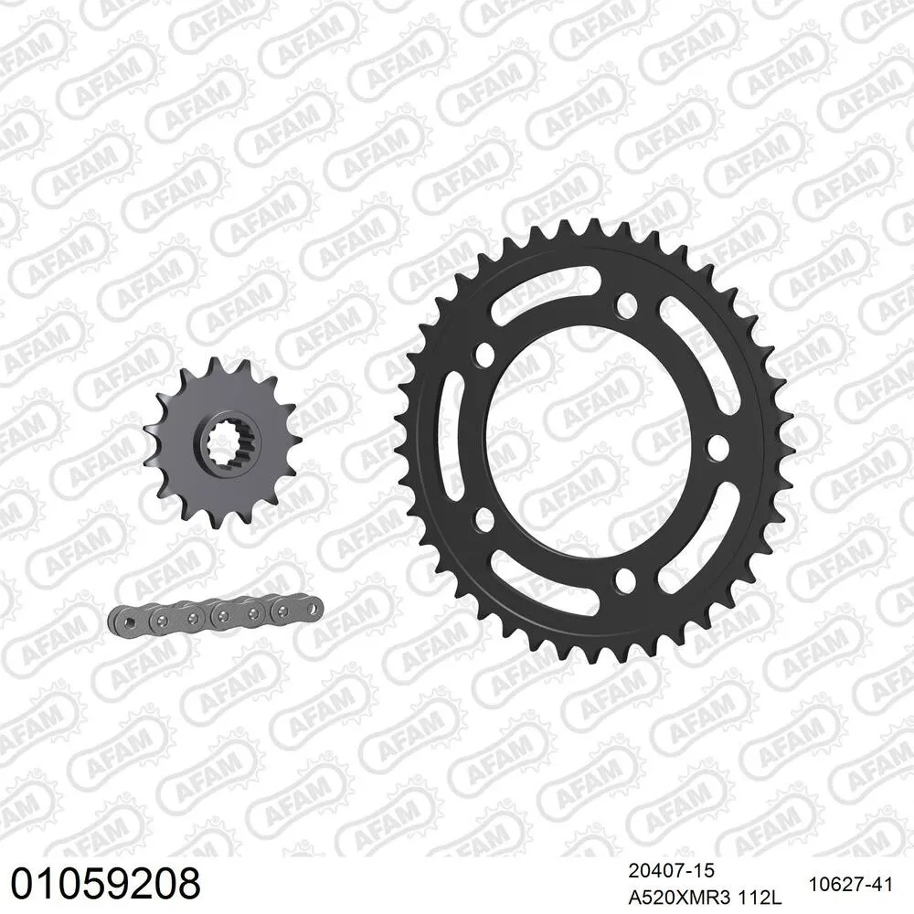 AFAM Kettensatz Stahl 520 XMR3 15x41 - Honda CB 500 F 2013-21 - 01059208