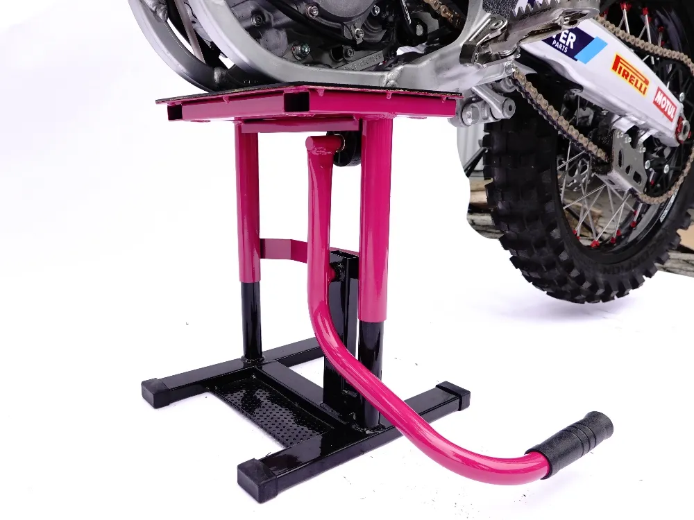 TMP Motocross & Enduro Hubständer / MX Montageständer - schwarz-pink