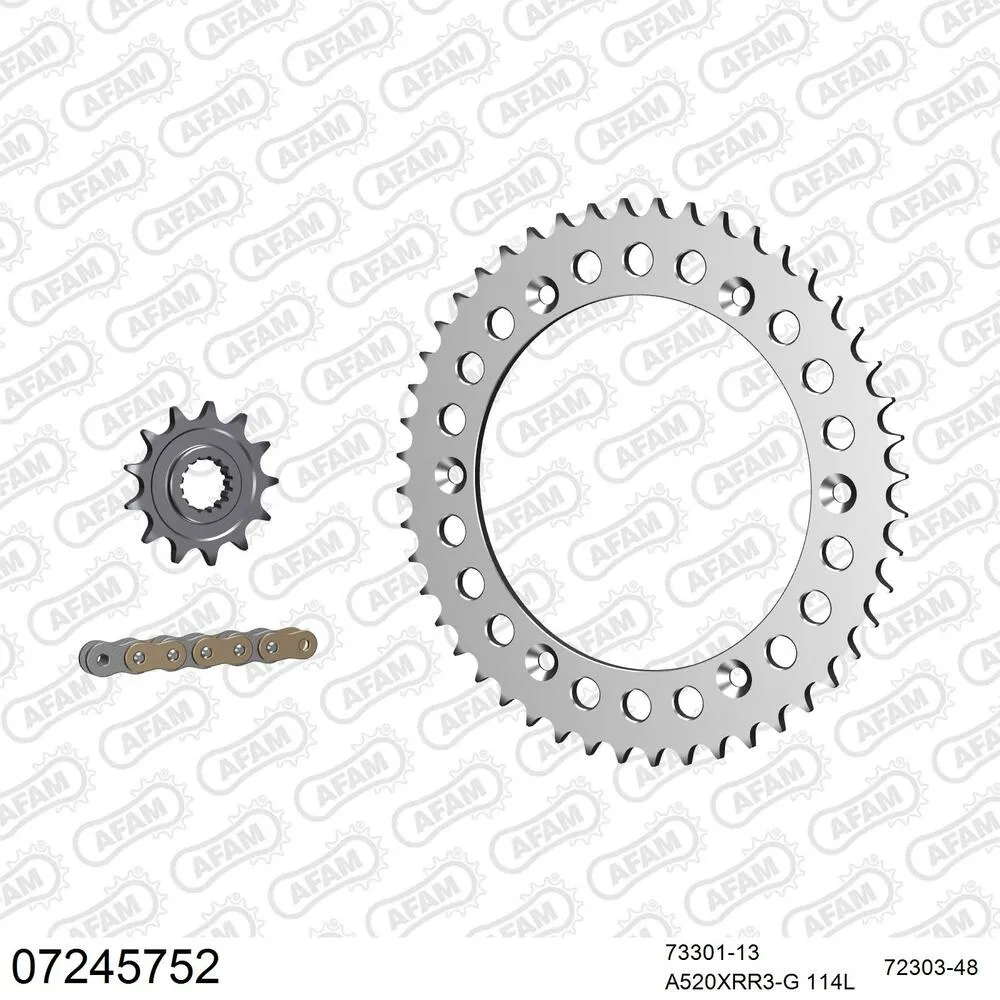 AFAM Kettensatz Aluminium 520 XRR3-G 13x48 - KTM GS 420 1984 - 07245752
