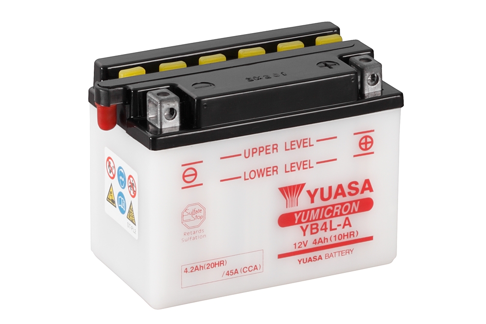 Yuasa YB4L-A Batterie YuMicron® 12V 4 AH (DC) ohne Säure Yuasa YB4L-A Batterie YuMicron® 12V 4 AH (DC) ohne Säure