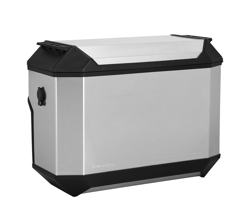 Furchtlos RANGER OFFSET Basic Alu Seitenkoffer rechts mit Versatz - 31 Liter - Aero Aluminium