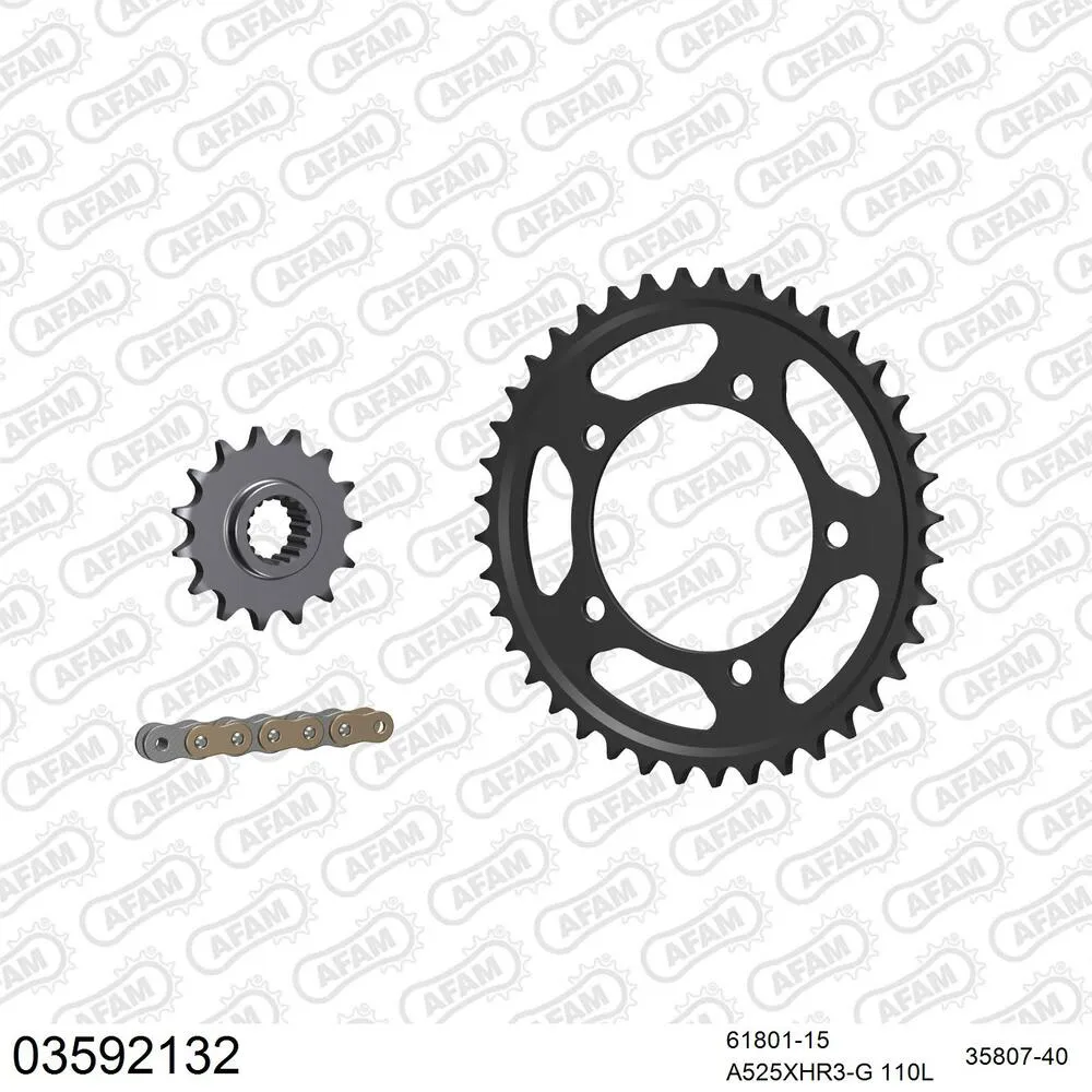 AFAM Kettensatz Stahl 525 XHR3-G 15x40 - Aprilia V4 1100 Tuono 2021-22 - 03592132