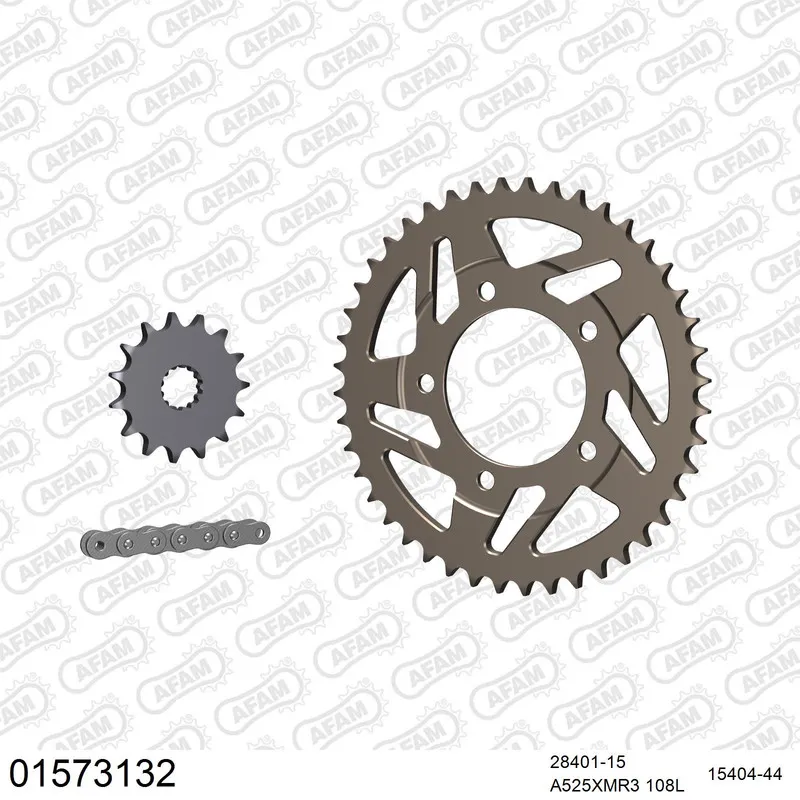 AFAM Kettensatz Aluminium 525 XMR3 15x44 - Suzuki SV 650 S 1999-07 - 01573132