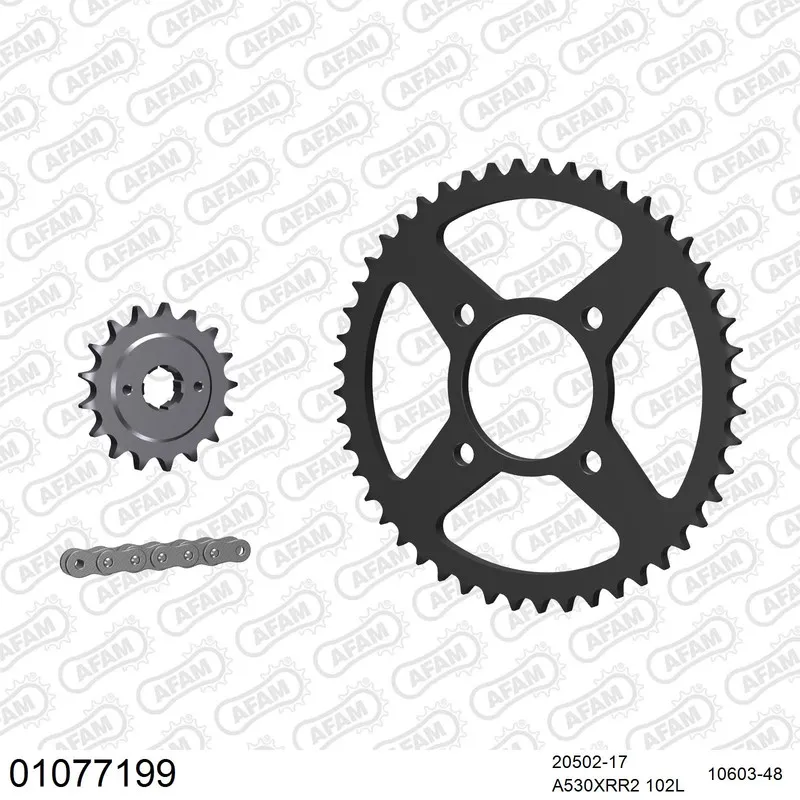 AFAM Kettensatz Stahl 530 XRR2 17x48 - Honda CB 750 F 1976-77 - 01077199