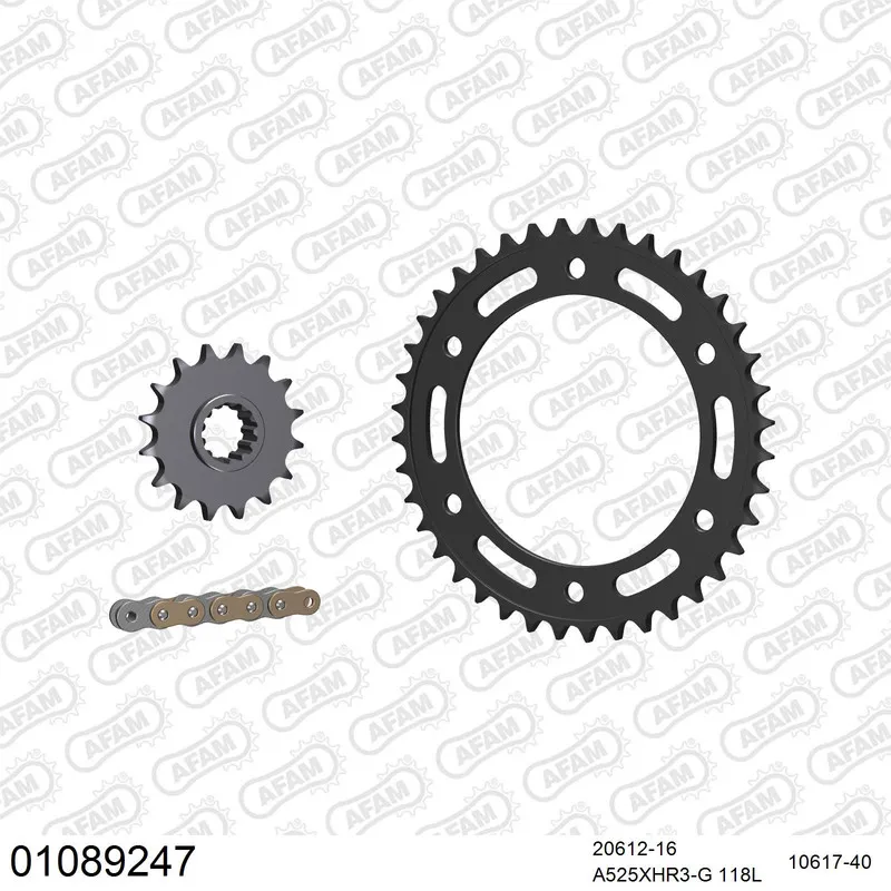 AFAM Kettensatz Stahl 525 XHR3-G 16x40 - Honda CBR 1000 RR-R Fireblade 2020-21 - 01089247