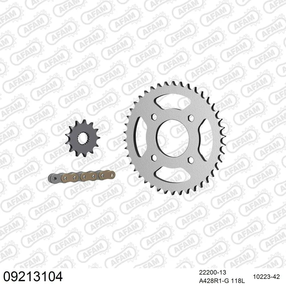 AFAM Kettensatz Stahl 428 R1-G 13x42 - Mash 125 CaféRacer 2014-16 - 09213104