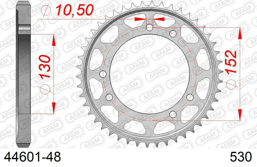 44601-48 AFAM Kettensatz Stahl 530 XMR3 15x48 - Cagiva E 900 ie GT 1991-92 - 04486552
