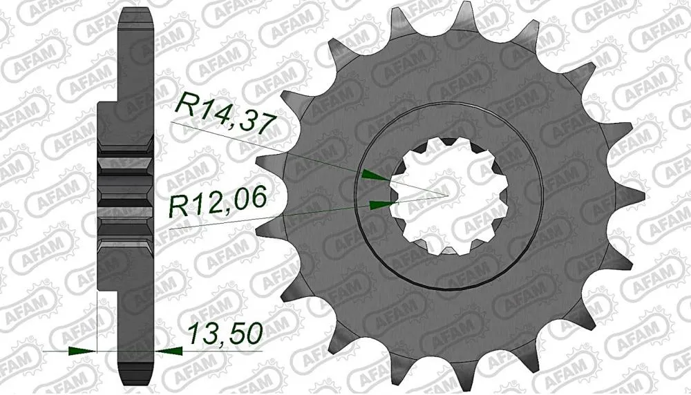AFAM Kettensatz Stahl 530 XSR2-G 17x45 - Kawasaki ZRX 1100 1997-00