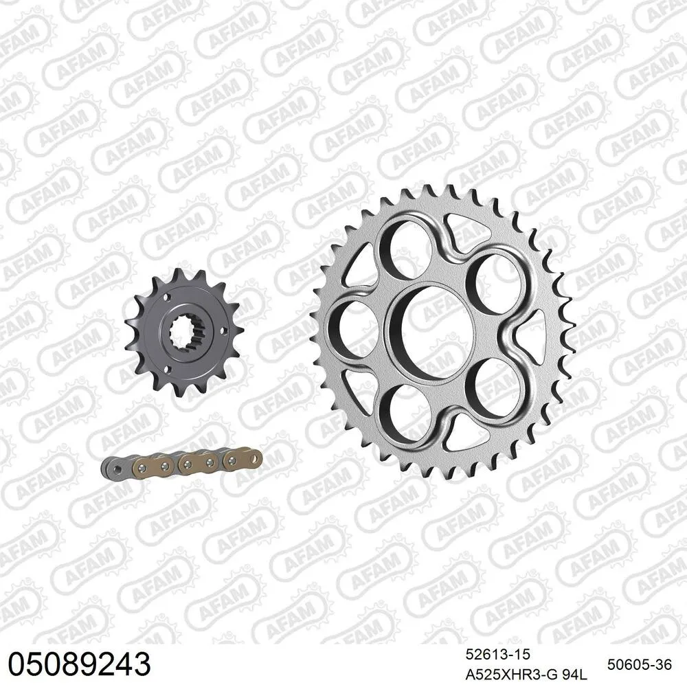 AFAM Kettensatz Stahl 525 XHR3-G 15x36 - Ducati 996 R 2001 - 05089243