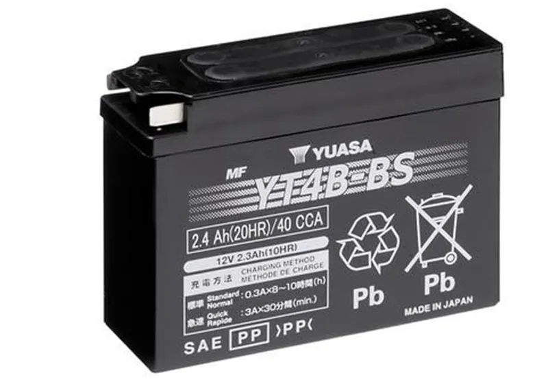 Yuasa YT4B-BS AGM Batterie 12V 4 AH (CP) mit Säurepack