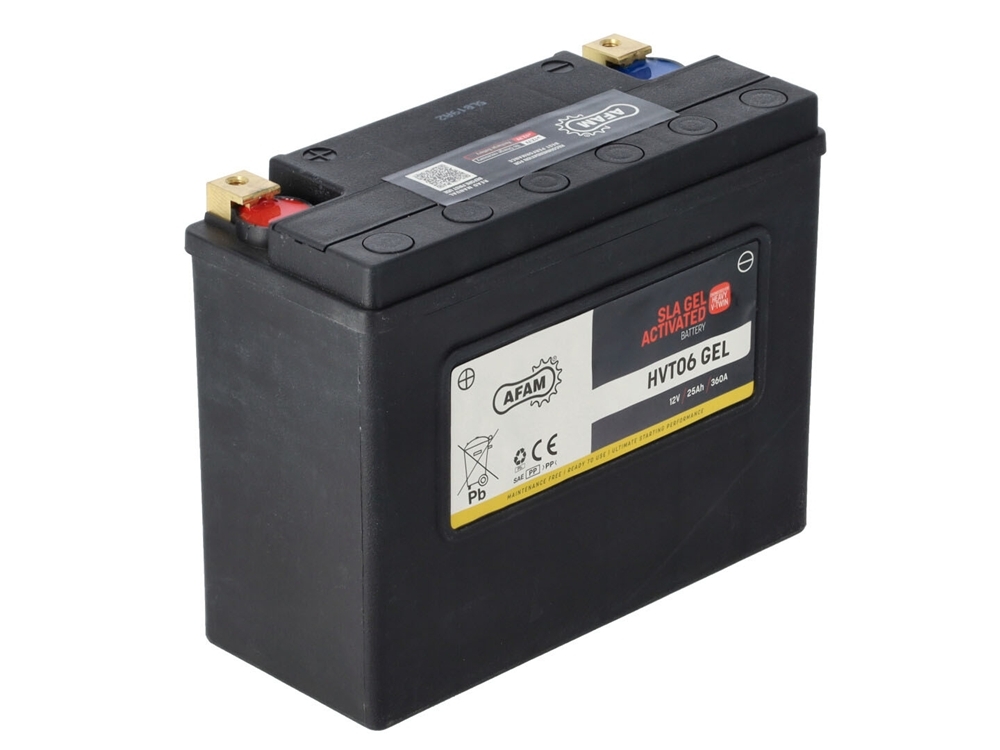 AFAM HVT 06 GEL SLA Batterie 12V 25AH 360A - Einbaufertig (66010 YTX24HL-BS Y50-N18L-A-CX HVT06)