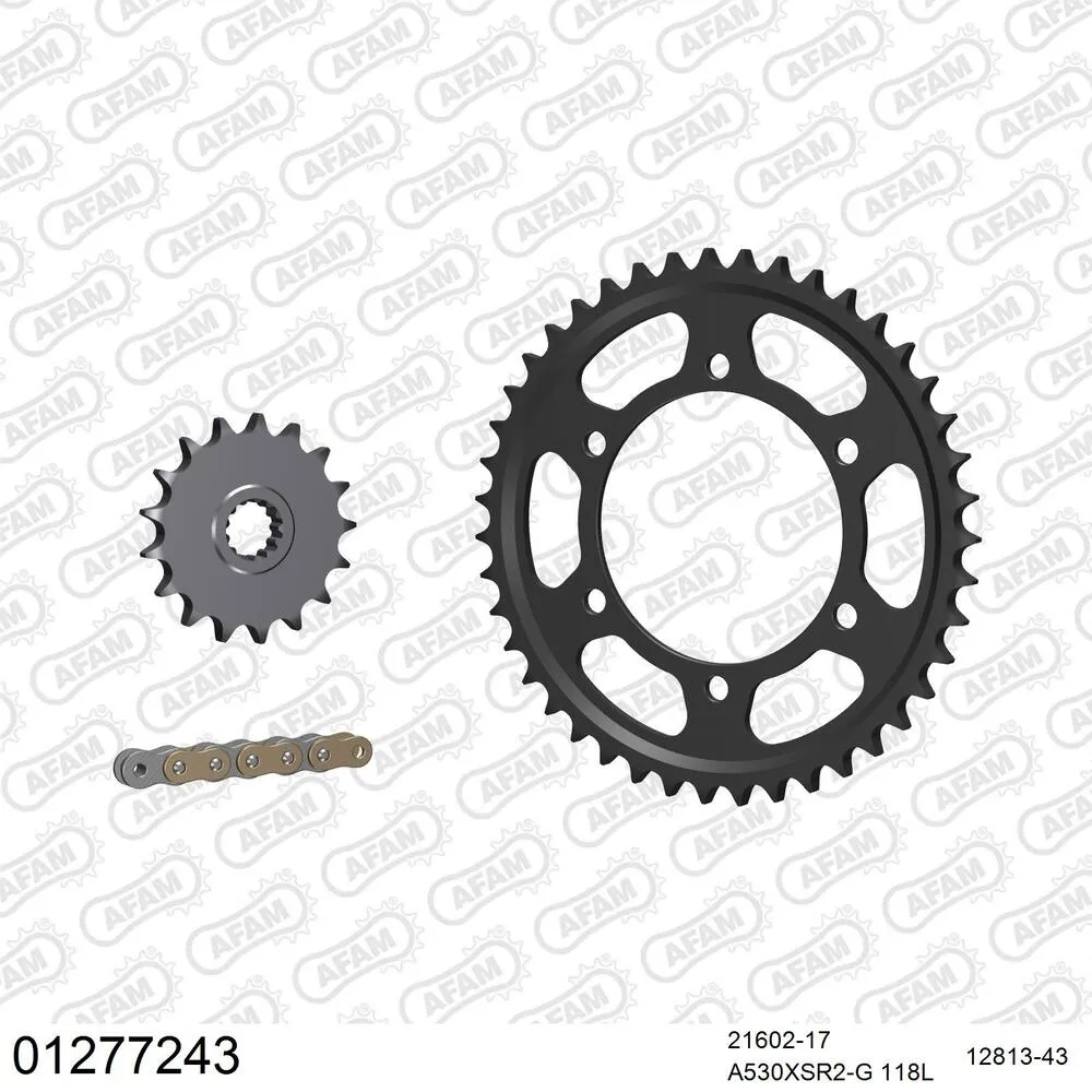01277243 AFAM Kettensatz Stahl 530 XSR2-G 17x43 - Yamaha YZF-R 7 OW02 1999-03 - 01277243