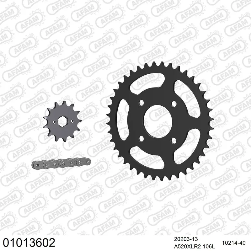 01013602 AFAM Kettensatz Stahl 520 XLR2 13x40 - Honda MTX 125 R 1986-95 - 01013602