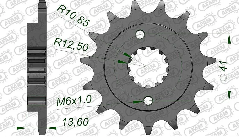 afam_ritzel_vorne_20517 AFAM Kettensatz Stahl 520 XSR-G 14x48 - Honda XR 650 R 2000-07