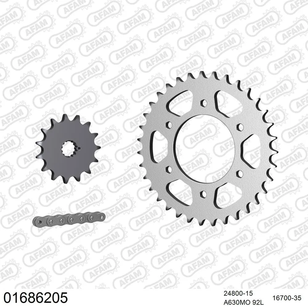 01686205 AFAM Kettensatz Stahl 630 MO 15x35 - Kawasaki Z 900 1976-77 - 01686205