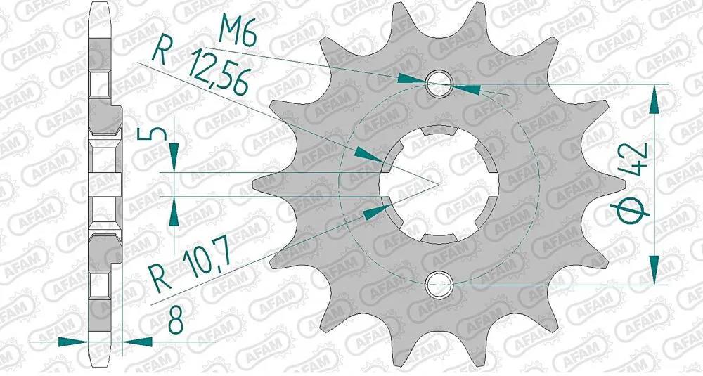 AFAM Kettensatz Stahl 520 XMR2 15x40 - Yamaha XT 600 Tenere 1986-87