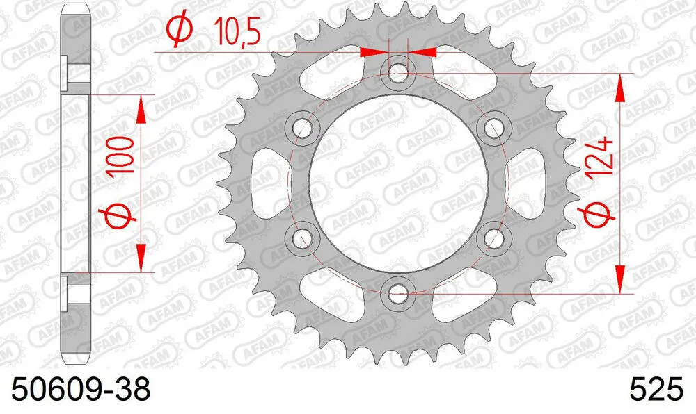 AFAM Kettensatz Stahl 525 XHR3-G 15x38 - Ducati 996 ST4S 2001-05 - 05087202