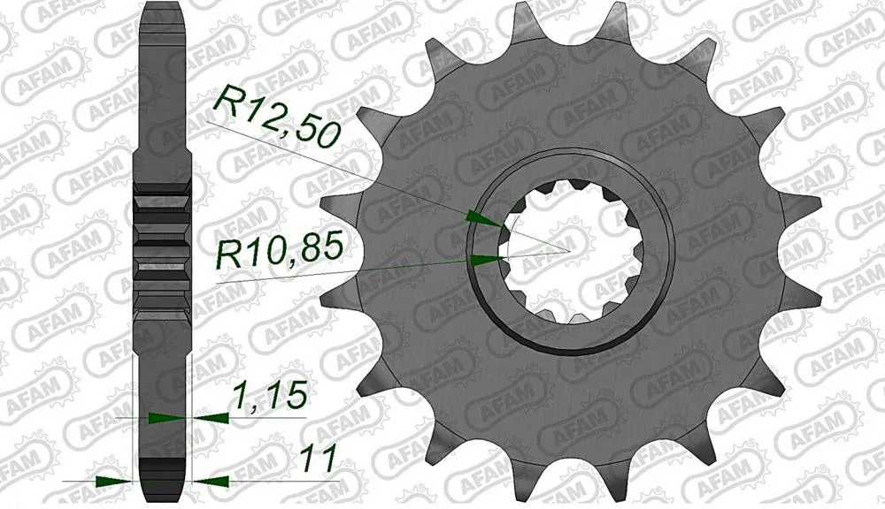 AFAM Kettensatz Stahl 530 XRR2 16x46 - Yamaha FZ 6 N Fazer 2004-07