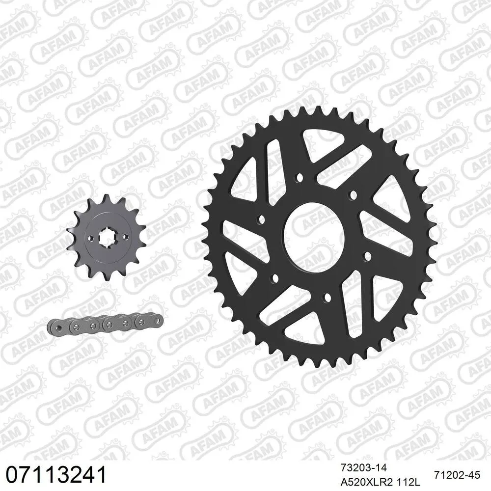 AFAM Kettensatz Stahl 520 XLR2 14x45 - KTM RC 125 2014-24 - 07113241