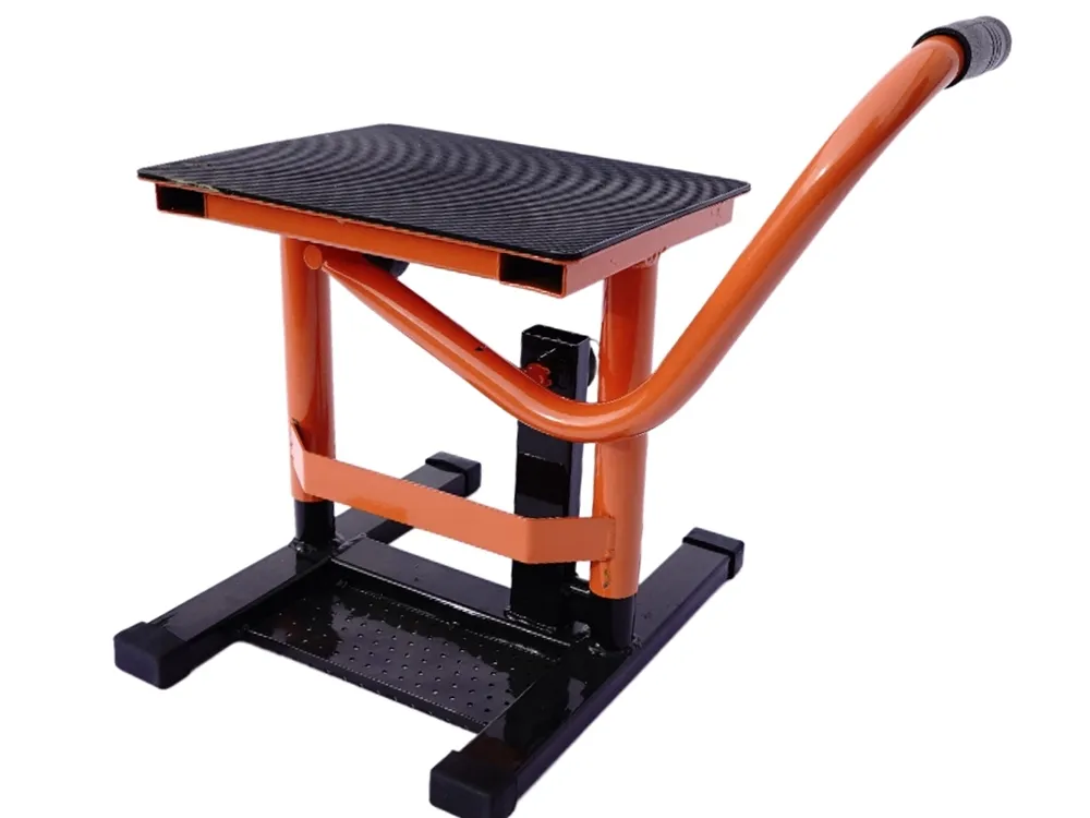 TMP Motocross & Enduro Hubständer / MX Montageständer - schwarz-orange