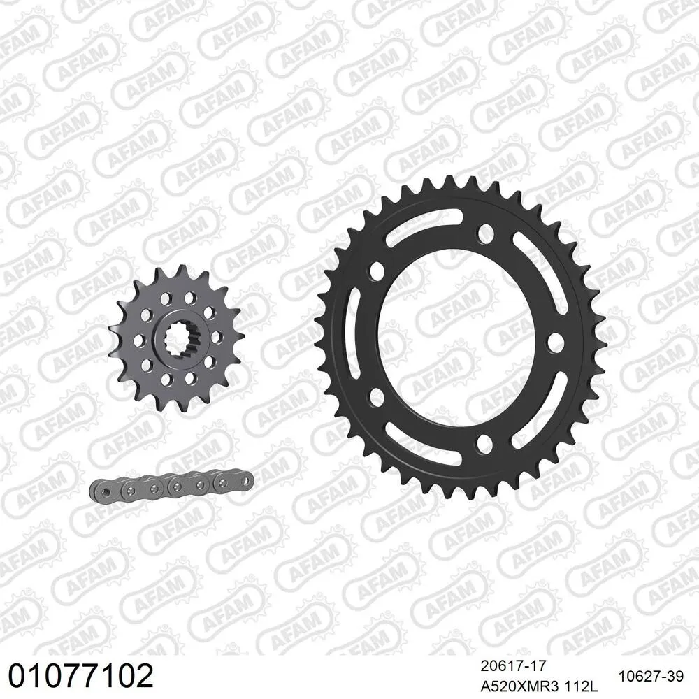 01077102 AFAM Kettensatz Stahl 520 XMR3 17x39 - Honda NC 750 J NM4 Vultus 2015-19 - 01077102