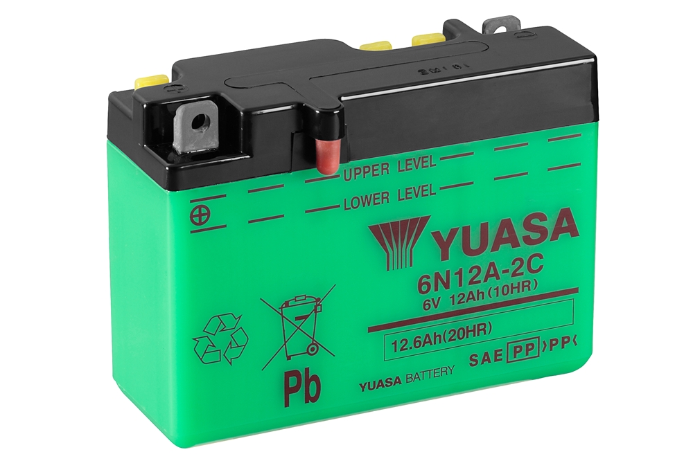 Yuasa 6N12A-2C Batterie 6V 12 AH (DC) ohne Säure Yuasa 6N12A-2C Batterie 6V 12 AH (DC) ohne Säure