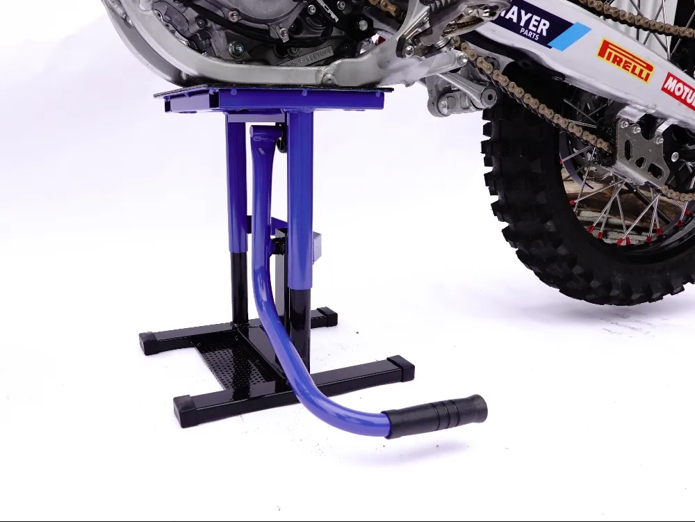 TMP Motocross & Enduro Hubständer / MX Montageständer - schwarz-blau