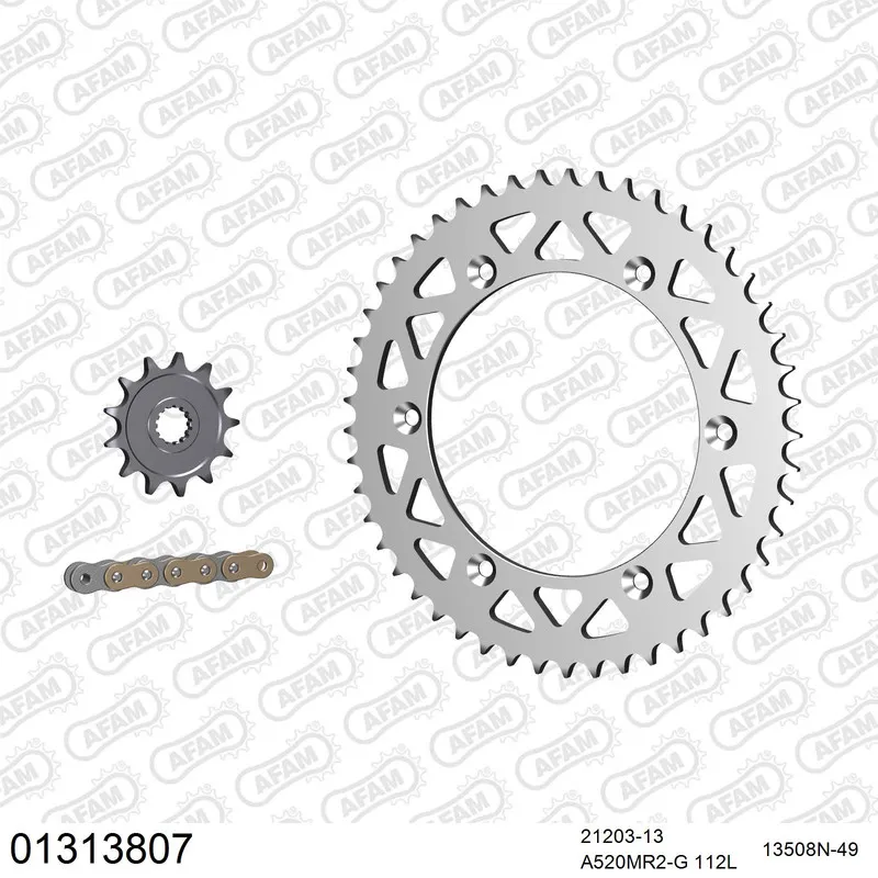01313807 AFAM Kettensatz Aluminium 520 MR2-G 13x49 - Yamaha YZ 125 1988 - 01313807