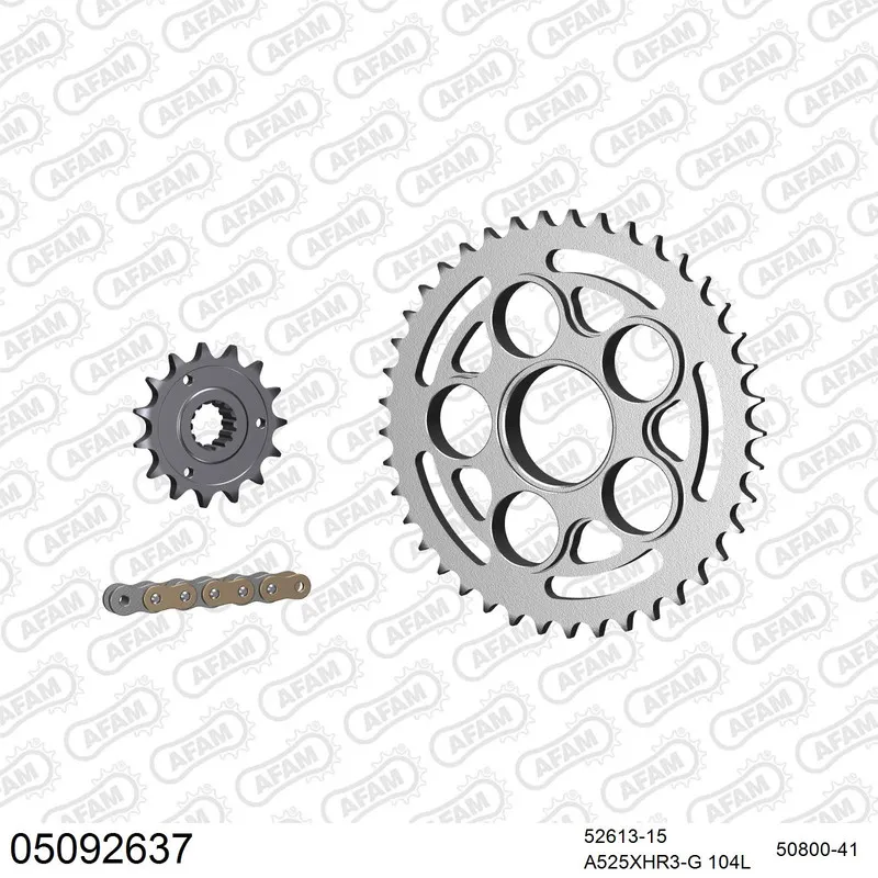 AFAM Kettensatz Stahl 525 XHR3-G 15x41 - Ducati 1100 EVO SP Hypermotard 2010-12 - 05092637