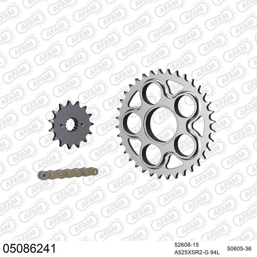 AFAM Kettensatz Stahl 525 XSR2-G 15x36 - Ducati 916 Biposto 1994-98 - 05086241