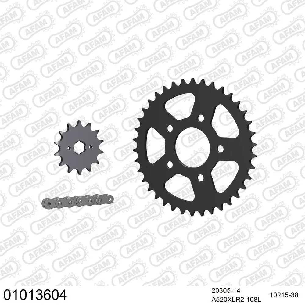 AFAM Kettensatz Stahl 520 XLR2 14x38 - Honda CRM 125 R 1995-99 - 01013604