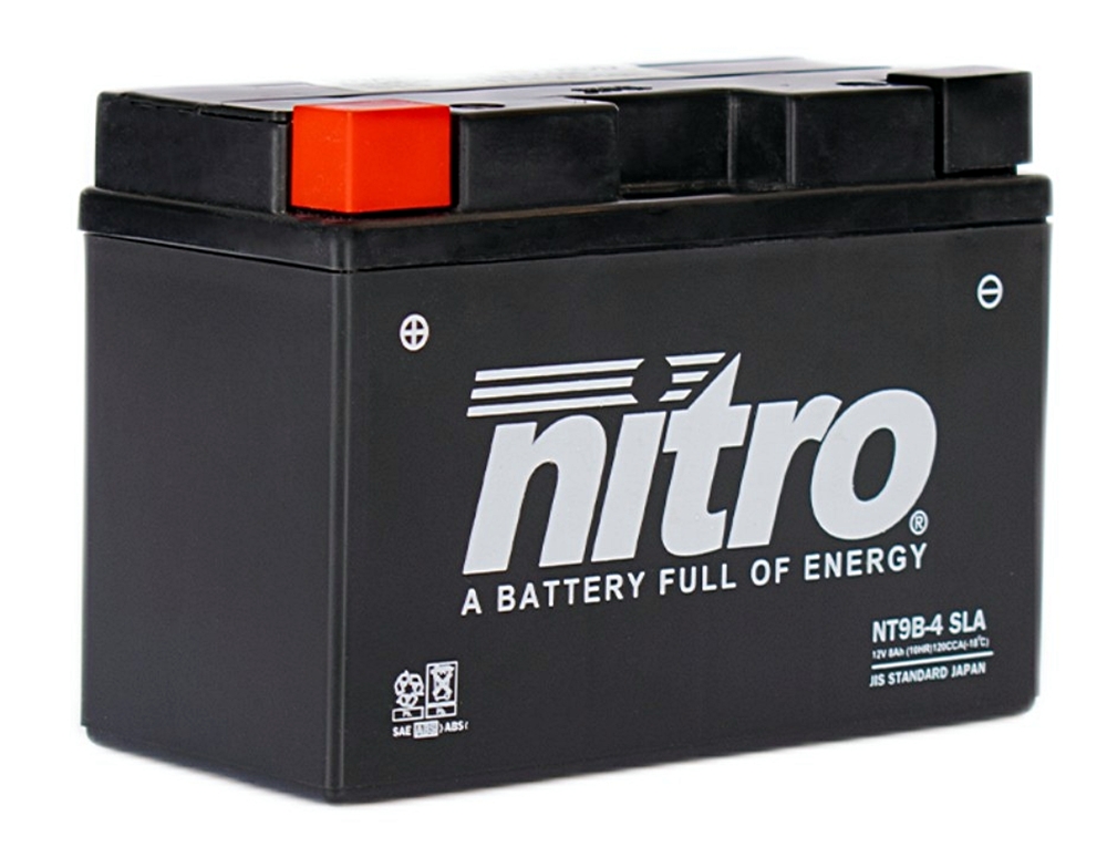 Nitro NT9B-4 SLA AGM Gel Batterie 12V 8 Ah ab Werk gefüllt