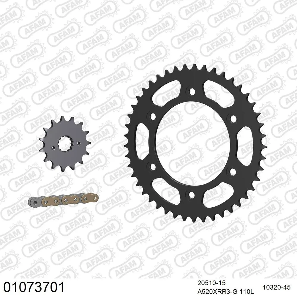 AFAM Kettensatz Stahl 520 XRR3-G 15x45 - Honda XR 650 L 1993-23 - 01073701