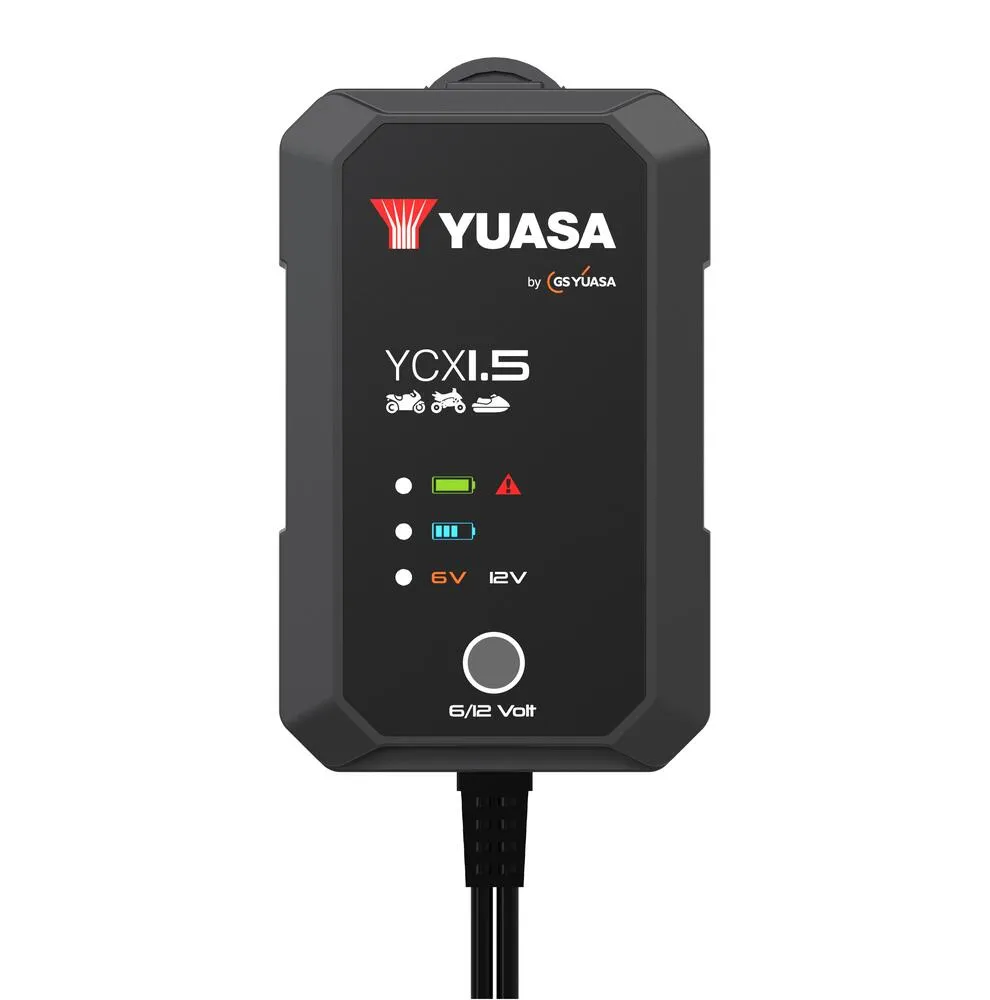 Yuasa_YCX15_Batterieladegeraet_6V___12V_15A_fuer_Blei_Saeure___Lithium_Batterie Yuasa YCX1.5 Batterieladegerät 6V / 12V 1.5A für Blei-Säure + Lithium Batterie