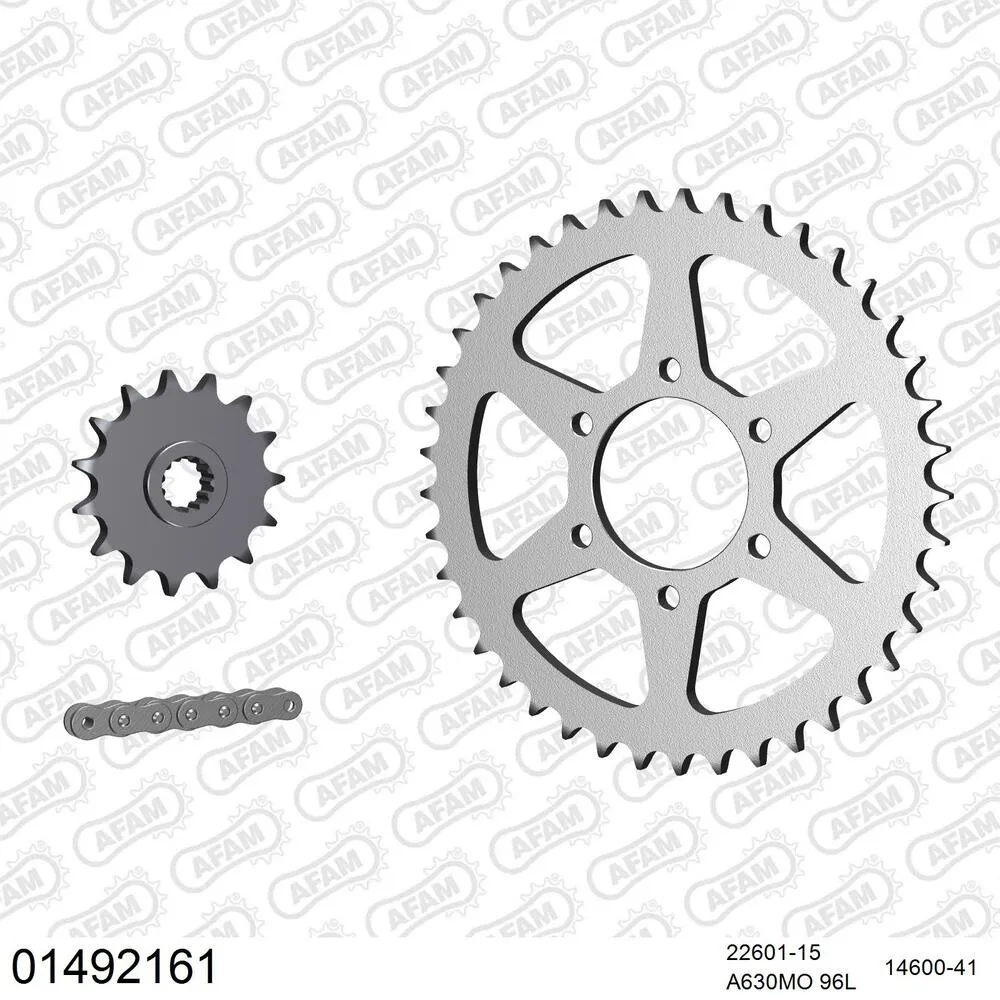 AFAM Kettensatz Stahl 630 MO 15x41 - Suzuki GSX 1100 L 1980 - 01492161