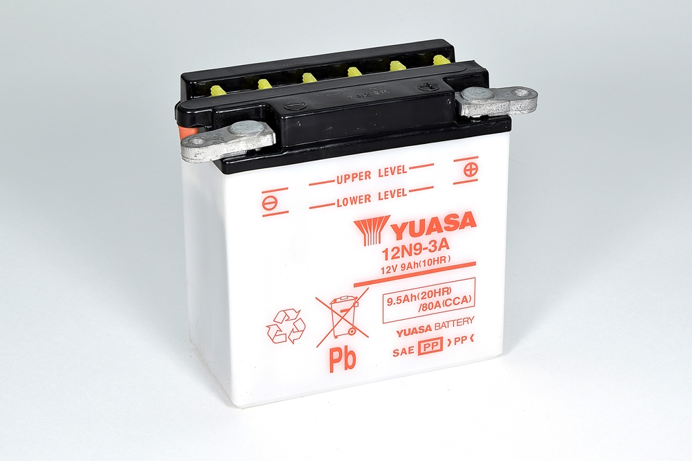 Yuasa 12N9-3A Batterie 12V 9 AH (DC) ohne Säure