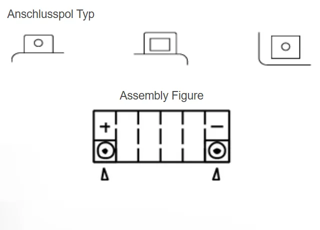 Yuasa YTX16-BS AGM Batterie 12V 14 AH (CP) mit Säurepack