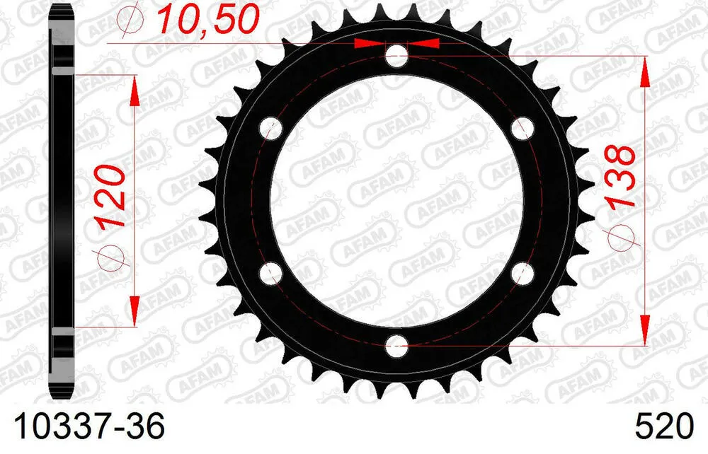 AFAM Kettensatz Stahl 520 XRR3-G 14x36 - Honda CBR 300 R 2014-19 - 01030241