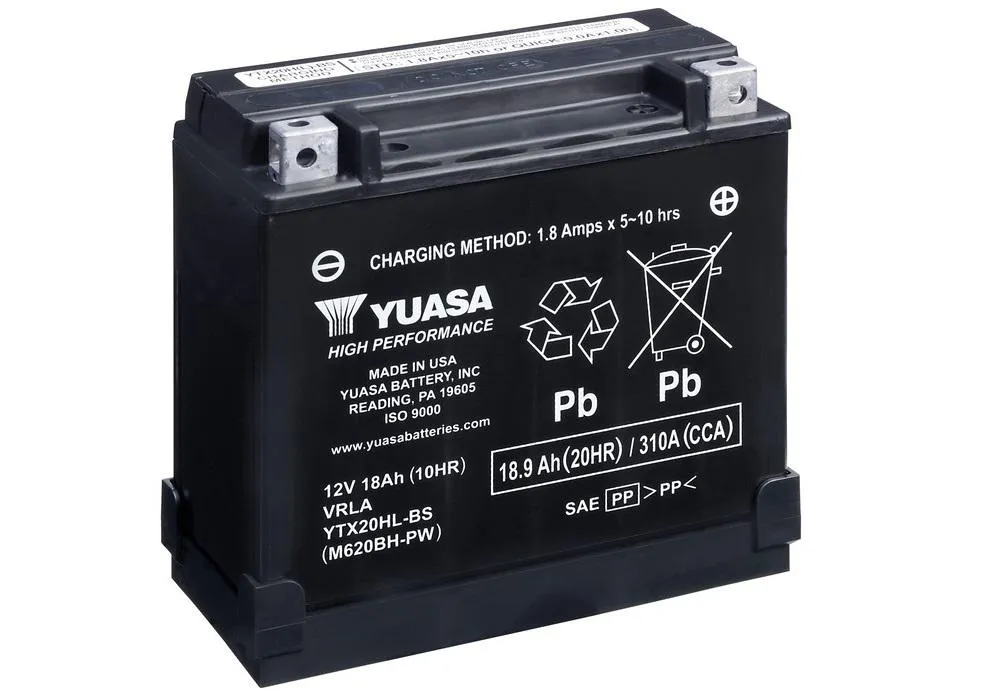 Yuasa YTX20HL-BS-PW AGM Batterie High Performance 12V 20 AH (CP) mit Säurepack
