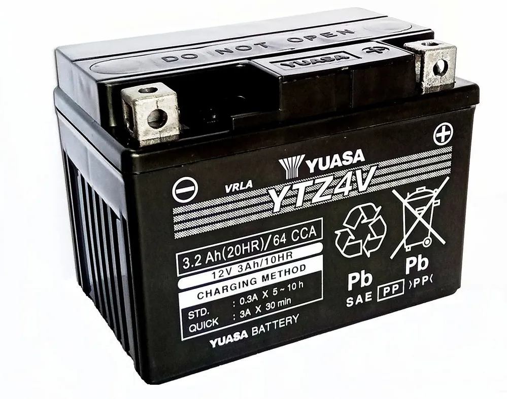 Yuasa YTZ4V AGM Batterie High Performance 12V 4 AH (WC) ab Werk gefüllt Yuasa YTZ4V AGM Batterie High Performance 12V 4 AH (WC) ab Werk gefüllt