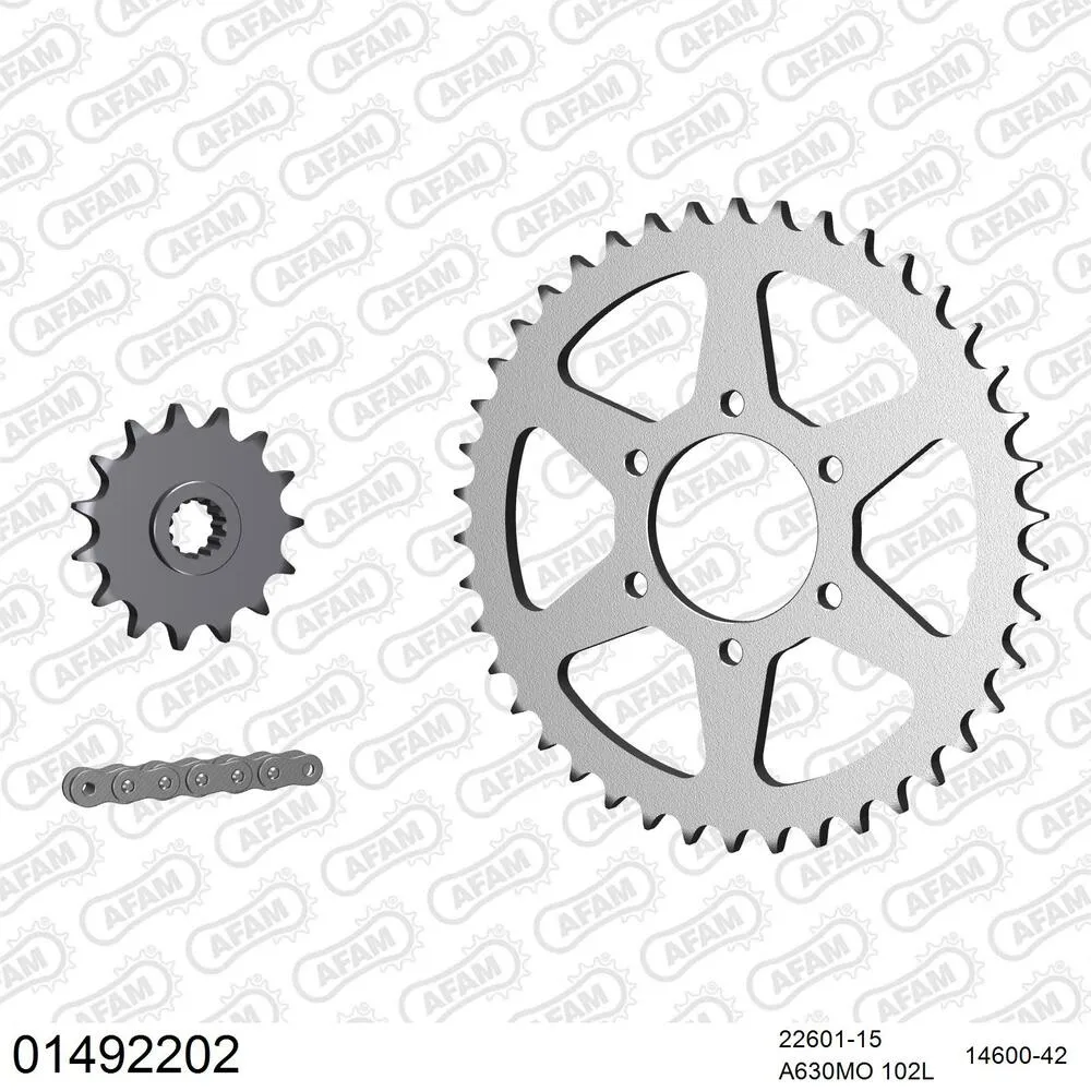 AFAM Kettensatz Stahl 630 MO 15x42 - Suzuki GSX 1100 EF 1984-85 - 01492202