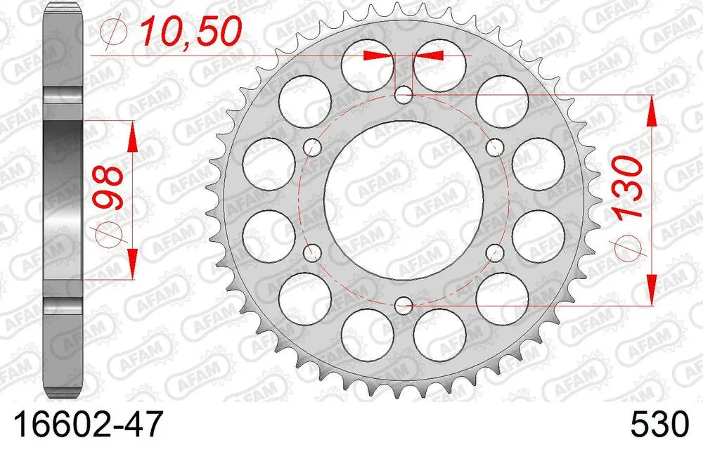 AFAM Kettensatz Stahl 530 XRR2 15x47 - Kawasaki KH 750 H2 Mach IV 1972-75 - 01677300