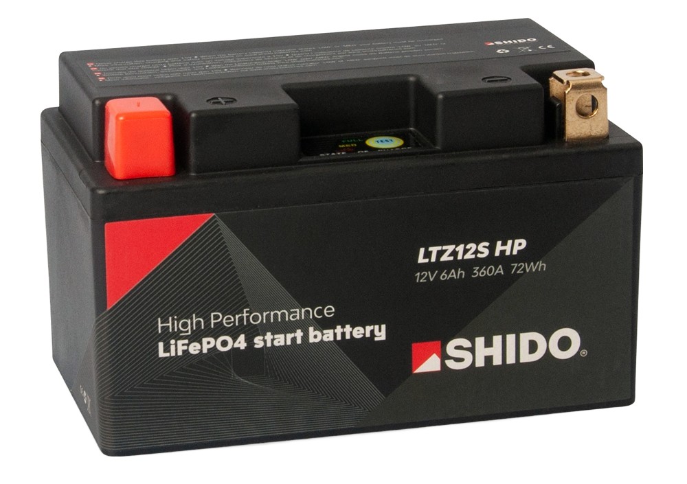 Shido LTZ12S HP Lithium Ion Batterie 12V 72 Wh