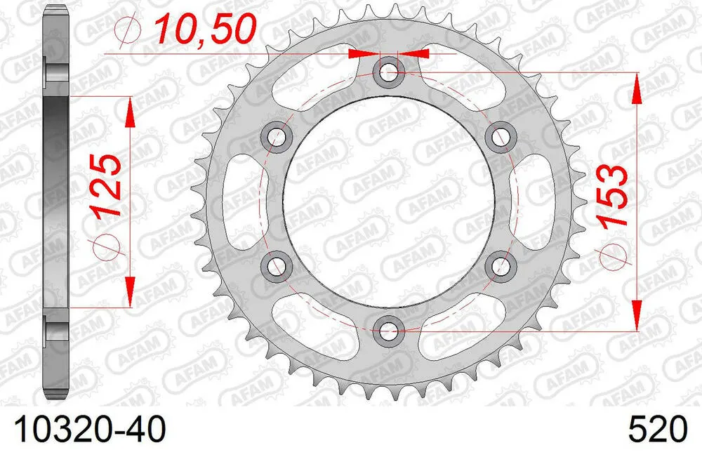 AFAM Kettensatz Stahl 520 XRR3-G 13x40 - Honda CRF 250 M 2013-16 - 01026636