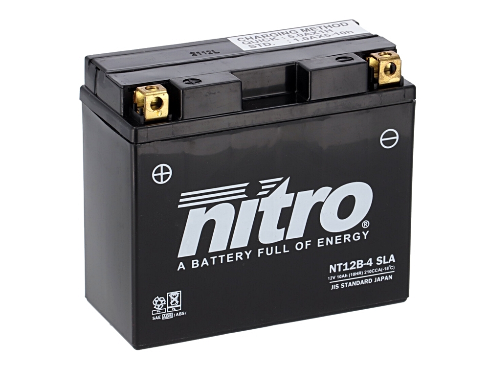Nitro NT12B-4 SLA AGM Gel Batterie 12V 10 Ah ab Werk gefüllt